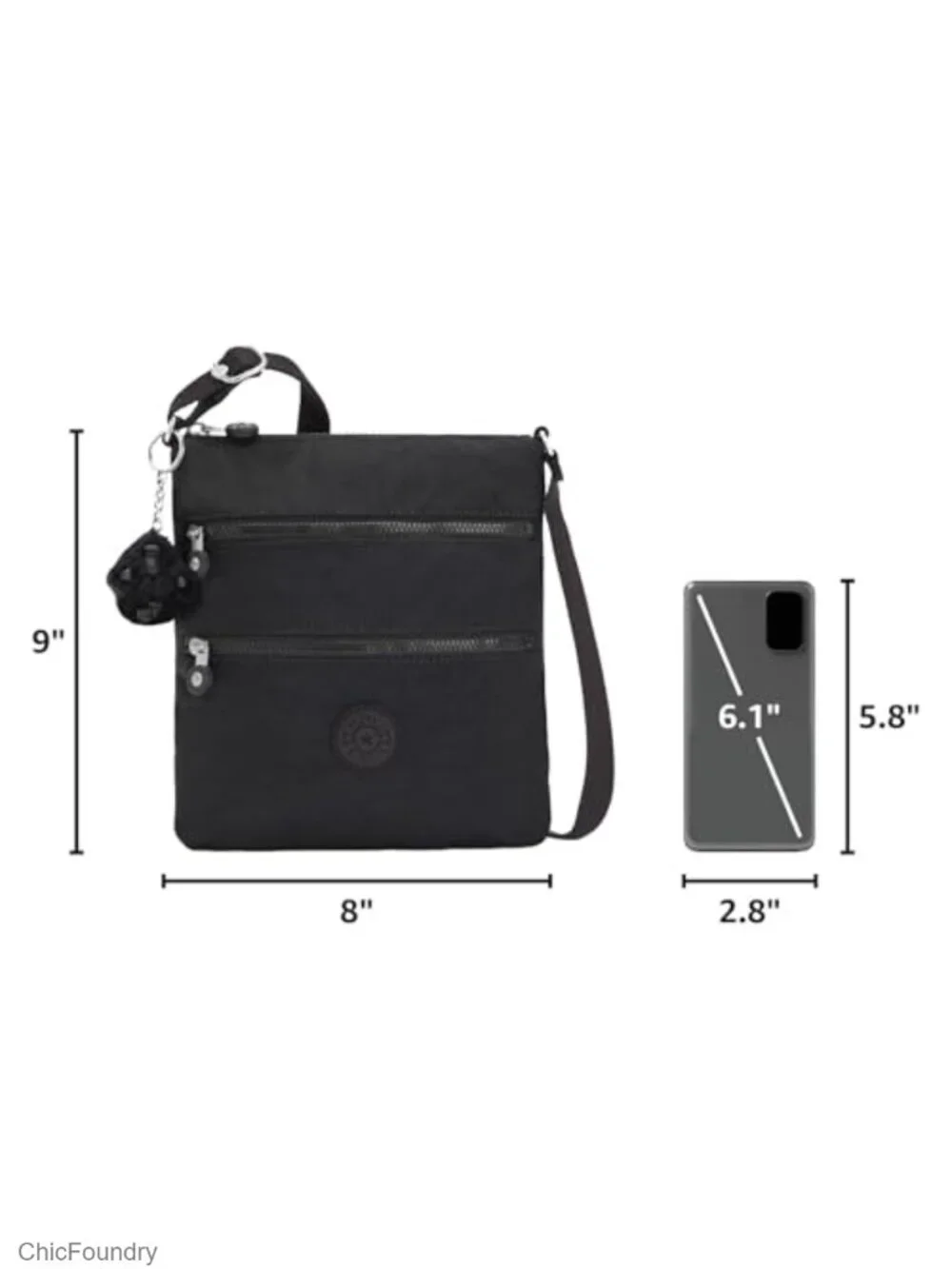 Mini Crossbody Bag Lightweight Adjustable Shoulder Sling Nylon